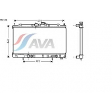 MT2123 AVA Радиатор, охлаждение двигателя