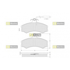 BD S108 STARLINE Комплект тормозных колодок, дисковый тормоз