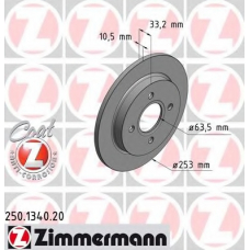 250.1340.20 ZIMMERMANN Тормозной диск