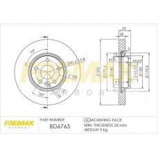 BD-6765 FREMAX Тормозной диск