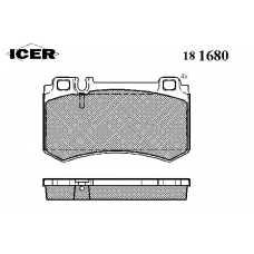 181680 ICER Комплект тормозных колодок, дисковый тормоз