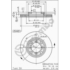 09.5654.10 BREMBO Тормозной диск