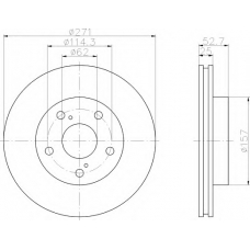 8DD 355 105-261 HELLA Тормозной диск