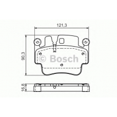 0 986 494 281 BOSCH Комплект тормозных колодок, дисковый тормоз