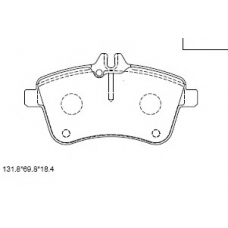 KD7585 ASIMCO Комплект тормозных колодок, дисковый тормоз