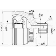 CVJ5516.10 OPEN PARTS Шарнирный комплект, приводной вал