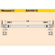 BAH0016 BARUM Тормозной шланг