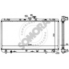 314143 SOMORA Радиатор, охлаждение двигателя