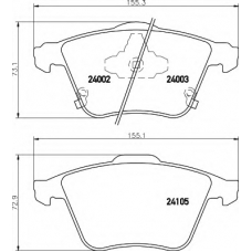 8DB 355 011-051 HELLA Комплект тормозных колодок, дисковый тормоз