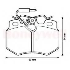 571406B BENDIX Комплект тормозных колодок, дисковый тормоз