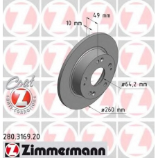 280.3169.20 ZIMMERMANN Тормозной диск