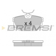 BP2958 BREMSI Комплект тормозных колодок, дисковый тормоз