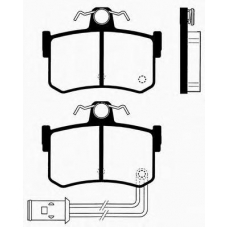 J PP-406AF JAPANPARTS Комплект тормозных колодок, дисковый тормоз