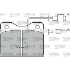 540122 VALEO Комплект тормозных колодок, дисковый тормоз