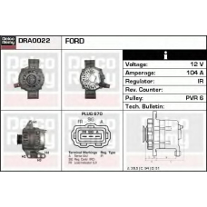 DRA0022 DELCO REMY Генератор