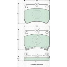 8110 18001 TRIDON Brake pads - front