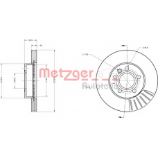 6110093 METZGER Тормозной диск