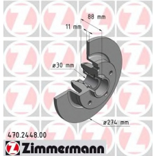 470.2448.00 ZIMMERMANN Тормозной диск