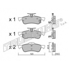 572.1 TRUSTING Комплект тормозных колодок, дисковый тормоз
