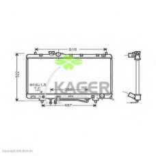31-2871 KAGER Радиатор, охлаждение двигателя