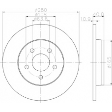 8DD 355 111-401 HELLA PAGID Тормозной диск