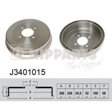 J3401015 NIPPARTS Тормозной барабан