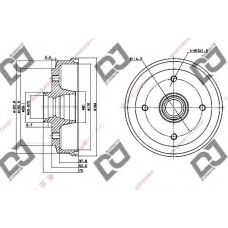 BR1098 DJ PARTS Тормозной барабан