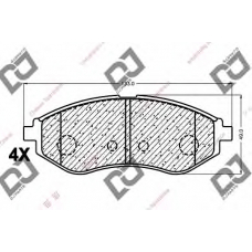 BP1111 DJ PARTS Комплект тормозных колодок, дисковый тормоз