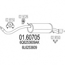 01.60705 MTS Глушитель выхлопных газов конечный