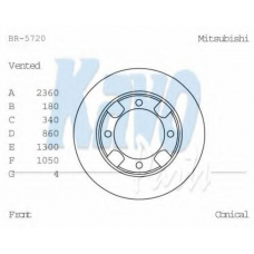 BR-5720 KAVO PARTS Тормозной диск