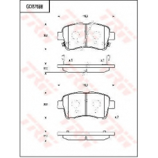GDB7698 TRW Комплект тормозных колодок, дисковый тормоз