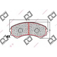 BP1673 DJ PARTS Комплект тормозных колодок, дисковый тормоз