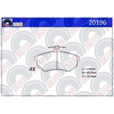 20196 GALFER Комплект тормозных колодок, дисковый тормоз