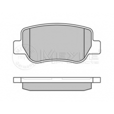 025 248 8516/W MEYLE Комплект тормозных колодок, дисковый тормоз