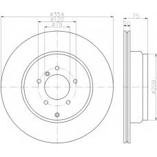 8DD 355 115-301 HELLA Тормозной диск