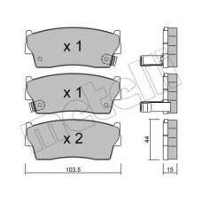 22-0116-0 METELLI Комплект тормозных колодок, дисковый тормоз