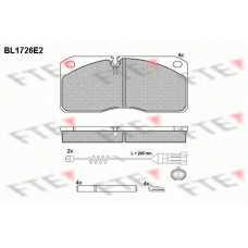 BL1726E2 FTE Комплект тормозных колодок, дисковый тормоз