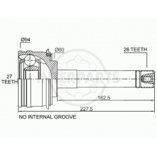 OJ-0219 InterParts Шарнирный комплект, приводной вал