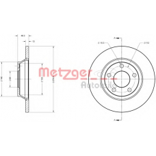 6110242 METZGER Тормозной диск