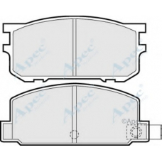 PAD349 APEC Комплект тормозных колодок, дисковый тормоз