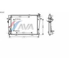 HY2167 AVA Радиатор, охлаждение двигателя