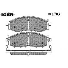 181703 ICER Комплект тормозных колодок, дисковый тормоз