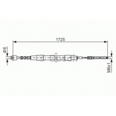 1 987 477 065 BOSCH Трос, стояночная тормозная система