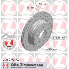 290.2259.52 ZIMMERMANN Тормозной диск