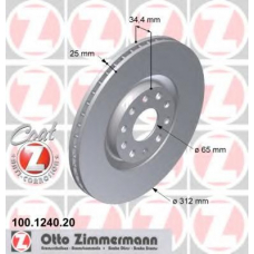 100.1240.20 ZIMMERMANN Тормозной диск