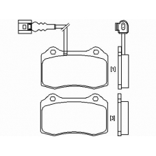 P 85 104 BREMBO Комплект тормозных колодок, дисковый тормоз