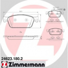 24623.180.2 ZIMMERMANN Комплект тормозных колодок, дисковый тормоз