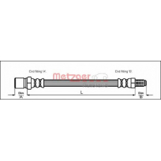 4118516 METZGER Тормозной шланг