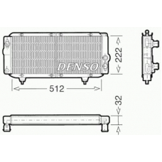 DRM21001 DENSO Радиатор, охлаждение двигателя