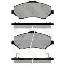 PA1837 BRAKE ENGINEERING Комплект тормозных колодок, дисковый тормоз